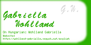 gabriella wohlland business card